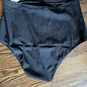 Black high waisted aerie bikini bottom